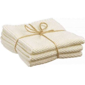 KITCHEN TOWEL WINKLER IZAN ECRU 25x25 SET OF 3 80% COTTON...