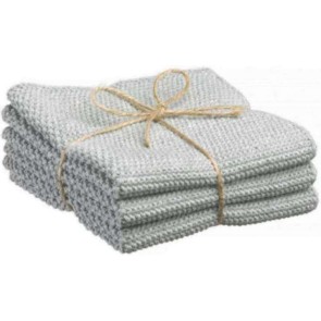 KITCHEN TOWEL WINKLER IZAN GRIS 25x25 SET OF 3 80% COTTON...