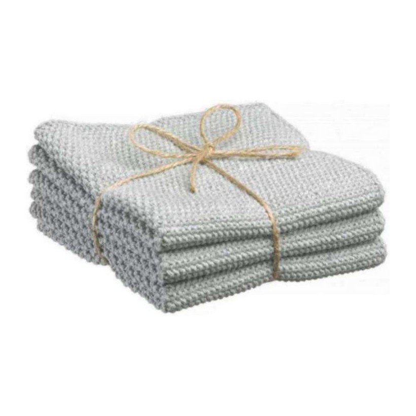 ΠΕΤΣΕΤΑ ΚΟΥΖΙΝΑΣ WINKLER IZAN GRIS 25x25 SET OF 3 80% ΒΑΜΒΑΚΙ 20%POLYESTER