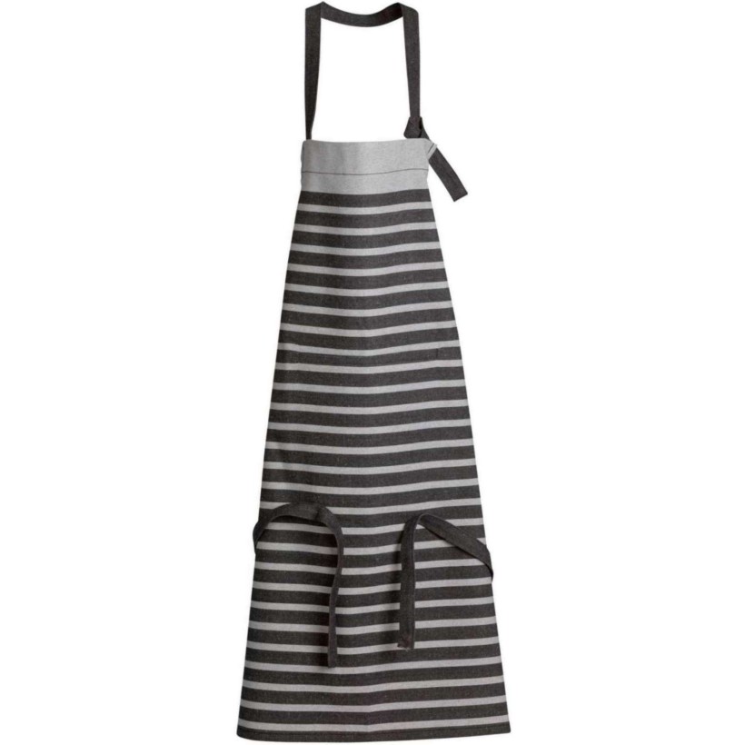 KITCHEN APRON WINKLER TILIO NOIR GRIS 72x90 80%RECYCLED COTTON 20%POLYESTER