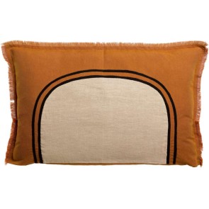 CUSHION VIVARAISE LALY BICOLORE CUIVRE 40x65 50% LINEN...