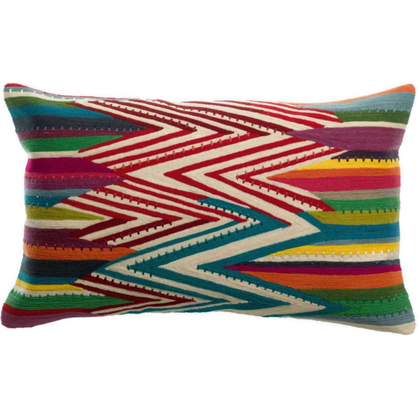 HANDMADE CUSHION VIVARAISE ZUMA MULTICO 30x50 100% COTTON