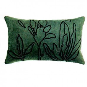 HANDMADE CUSHION VIVARAISE ZEFF FLORE PRUSSE 30X50 100%...