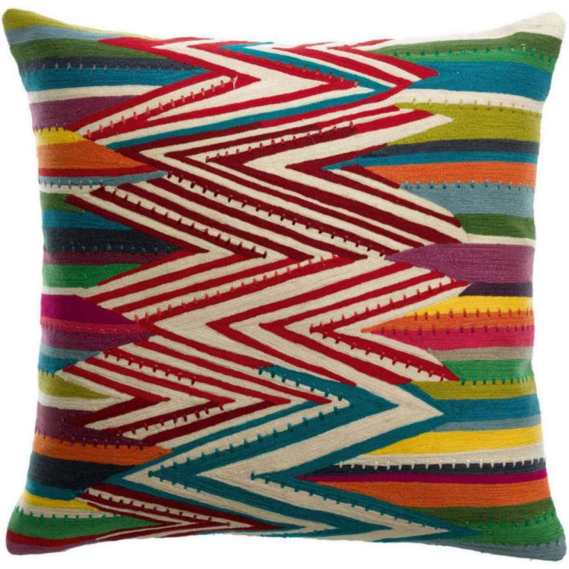 HANDMADE CUSHION VIVARAISE ZUMA MULTICO 45x45 100% COTTON