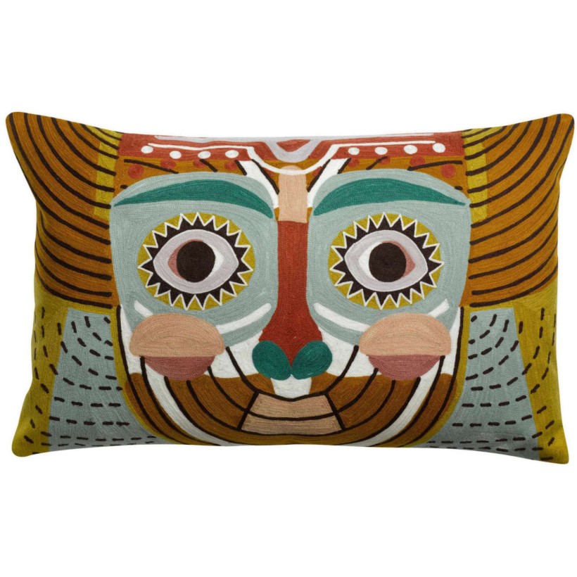 HANDMADE CUSHION VIVARAISE YAKU MULTICO 40x65 100% COTTON