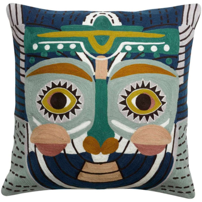 HANDMADE CUSHION VIVARAISE YAKU MULTICO 45x45 100% COTTON