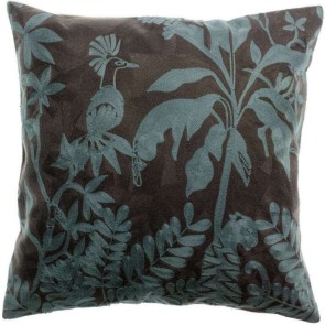 HANDMADE CUSHION VIVARAISE RAKI CARBONE 45x45 100% COTTON