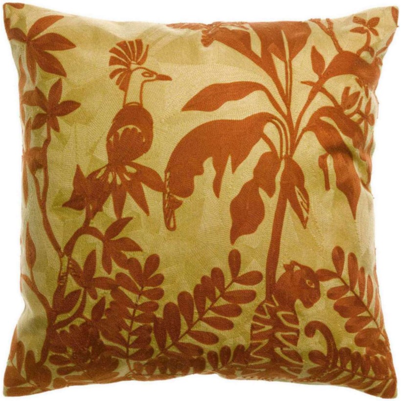 HANDMADE CUSHION VIVARAISE RAKI GOLD 45x45 100% COTTON