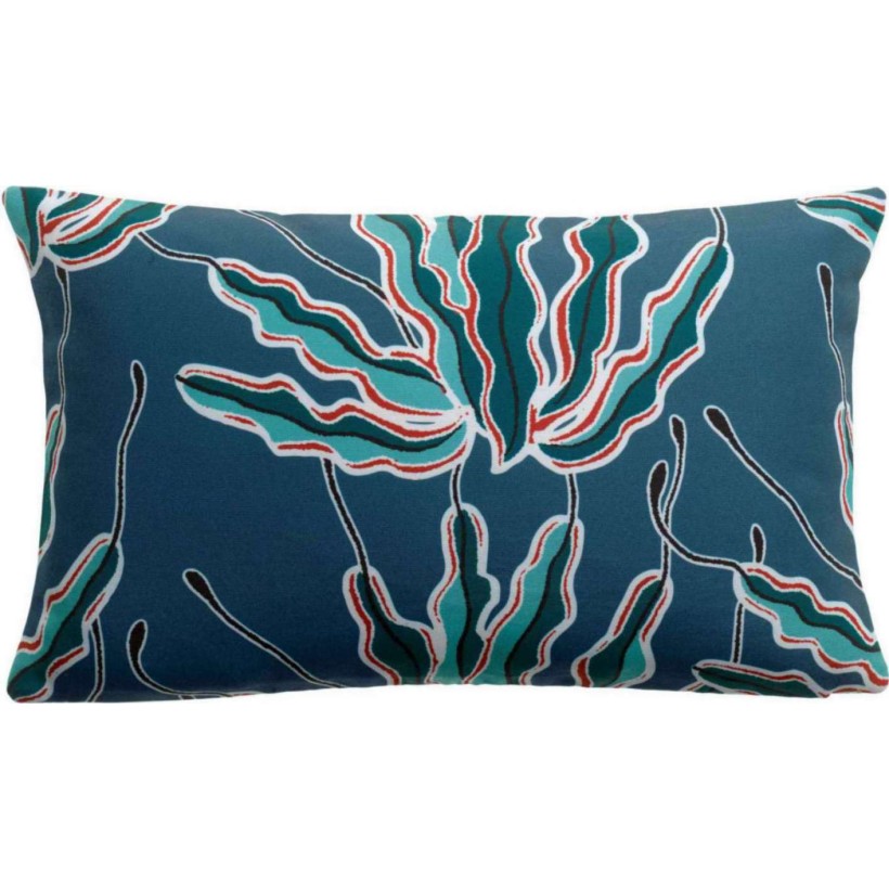 CUSHION VIVARAISE ALGA PRINT OUTDOOR INDIGO 30x50 100% POLYESTER