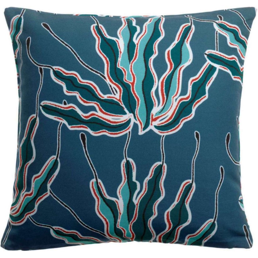 CUSHION VIVARAISE ALGA PRINT OUTDOOR INDIGO 45x45 100% POLYESTER