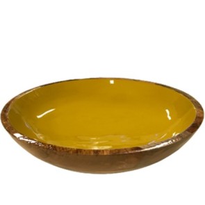 ENAMEL WOODEN PLATE 12153 MANGO DΙΑΜ:35cm