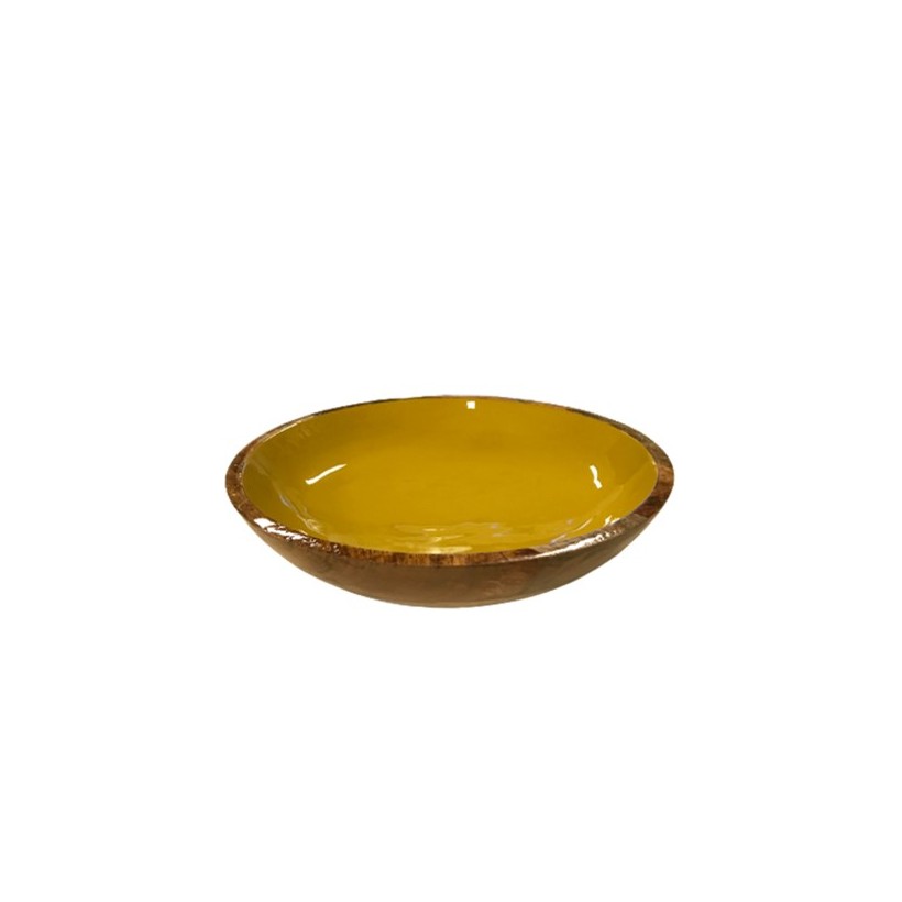 ENAMEL WOODEN PLATE 12153 MANGO DΙΑΜ:35cm