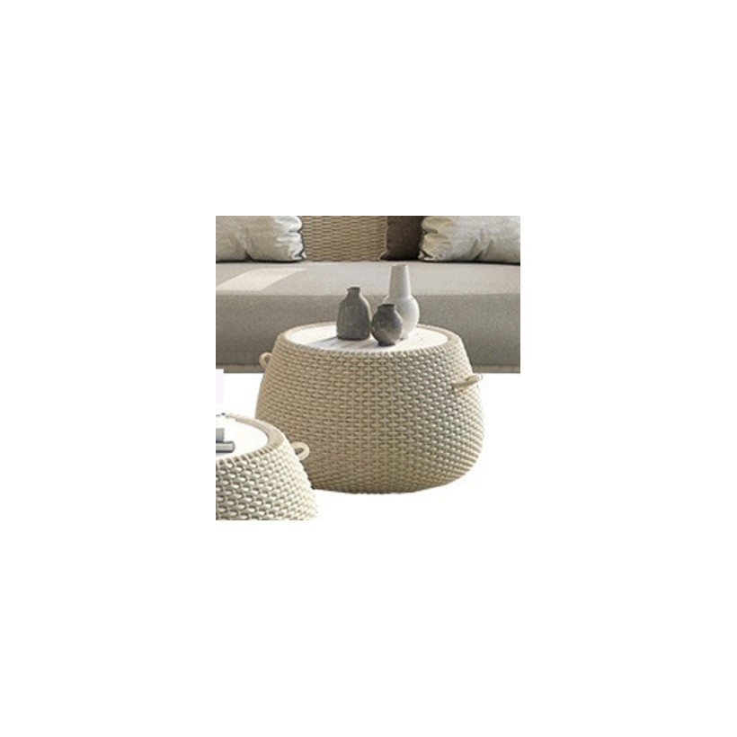 TABLE ISTRO S 02 BEIGE WITH WHITE CERAMIC TOP 60x40CM