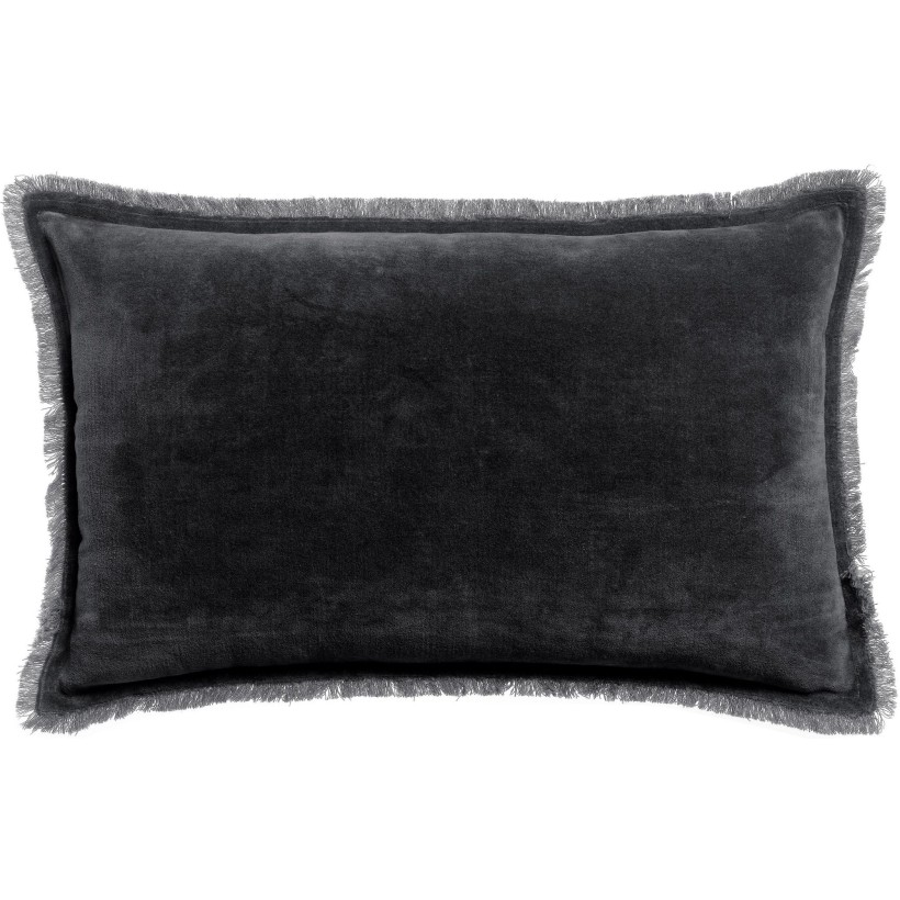 CUSHION VIVARAISE FARA CAVIAR 30x50 100% VELVET COTTON