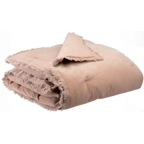 THROW VIVARAISE FARA TAUPE 135X200 100% VELVET COTTON