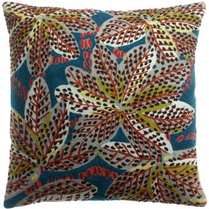 HANDMADE CUSHION VIVARAISE ARIANE PETROLE 45x45 100%...