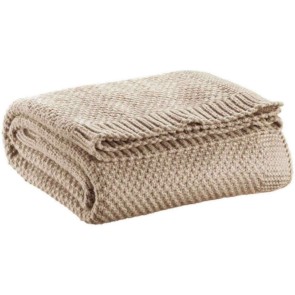 SOFA BLANKET VIVARAISE DANILO NATUREL 130x160 100% POLYESTER