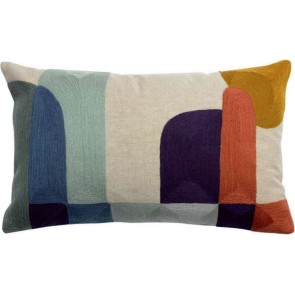 HANDMADE CUSHION VIVARAISE JANIS BRODE MULTICO 30x50 100%...