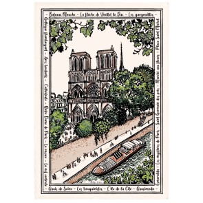 KITCHEN TOWEL WINKLER NOTRE DAME ECRU 48x72 100% COTTON