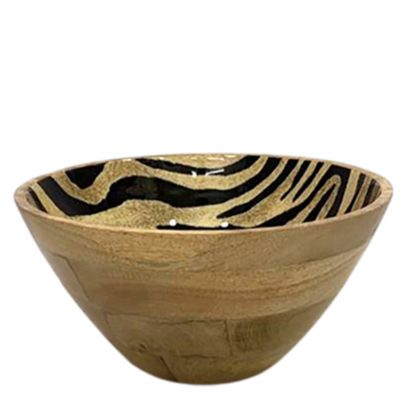 WOODEN SALAD BOWL 14040 BOWL MANGO TIGER 30X15 FROM ENAMEL