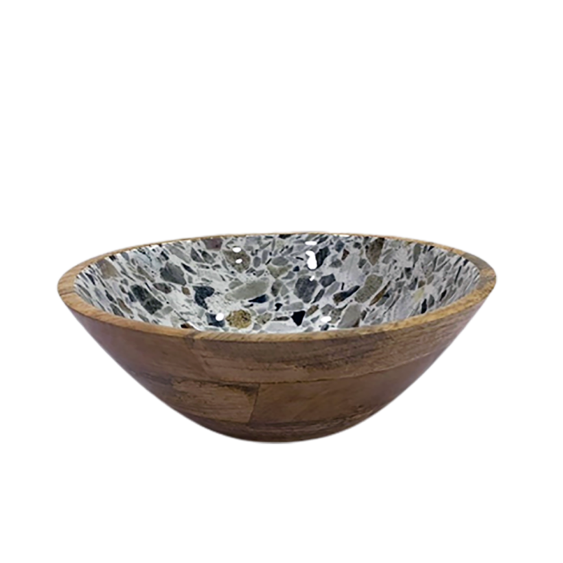 WOODEN SALAD BOWL 14032 BOWL MANGO 24X8 FROM ENAMEL