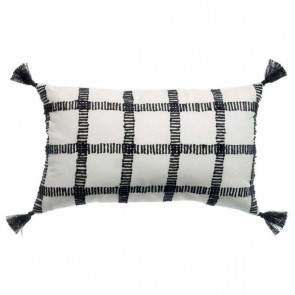 CUSHION VIVARAISE DIANA CARREAUX CARBONE 30x50 55% COTTON...