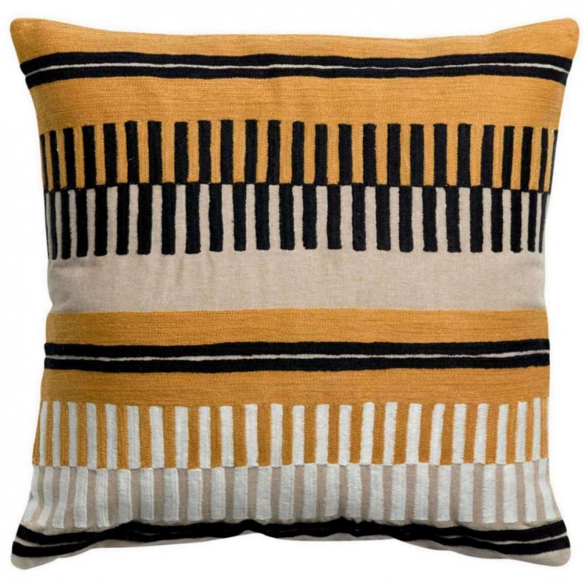 HANDMADE CUSHION VIVARAISE EDEN OCRE 45×45 100% COTTON