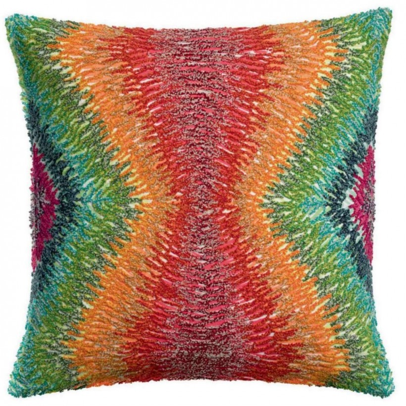 HANDMADE CUSHION STELLA BRODE MULTICO 45x45 100% COTTON