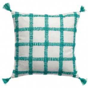 CUSHION VIVARAISE DIANA CARREAUX LAGON 45x45 55% COTTON...