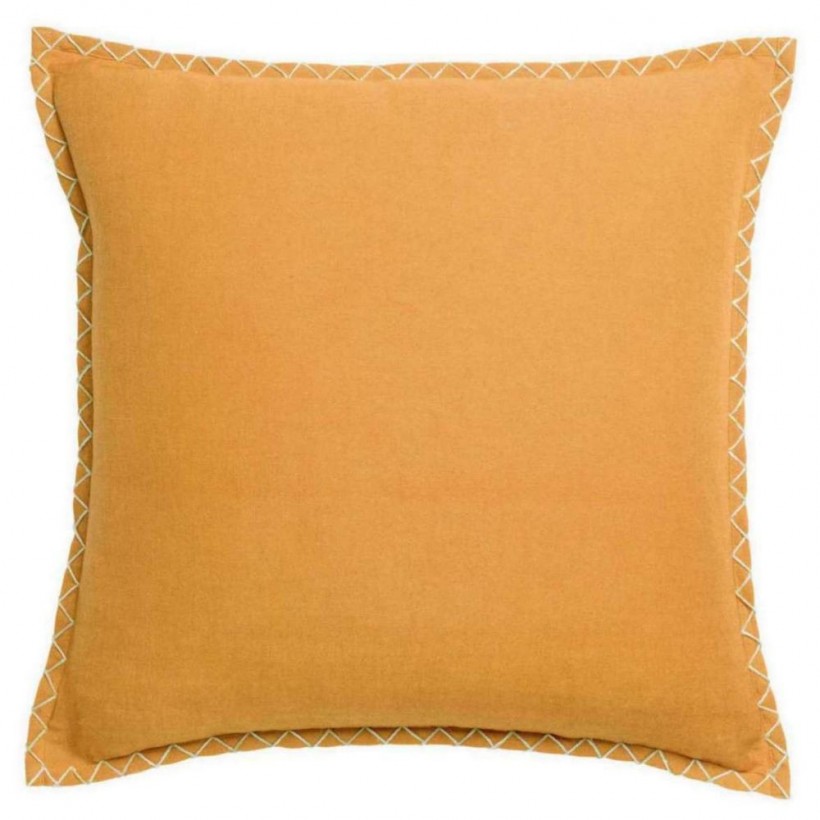 CUSHION VIVARAISE NALA OCRE 45x45 45% LINEN 55% COTTON