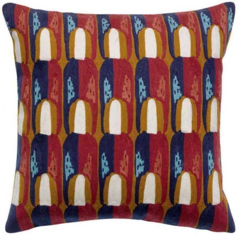 HANDMADE CUSHION VIVARAISE NINA RUBIS 45×45 100% COTTON