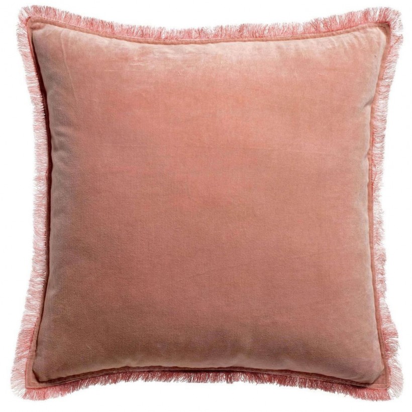 CUSHION VIVARAISE FARA PINK 45×45 100% VELVET COTTON