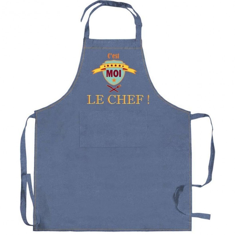 KITCHEN APRON WINKLER C EST MOI LE CHEF PEPS JEANS 72x90 100% COTTON