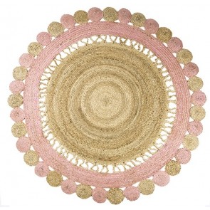 RUG NATTIOT ANUSHA NATUREL PINK D 140 100% JUTE